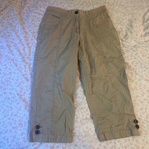 Kim Rogers Cargo Capri Pants Size 8 Khaki